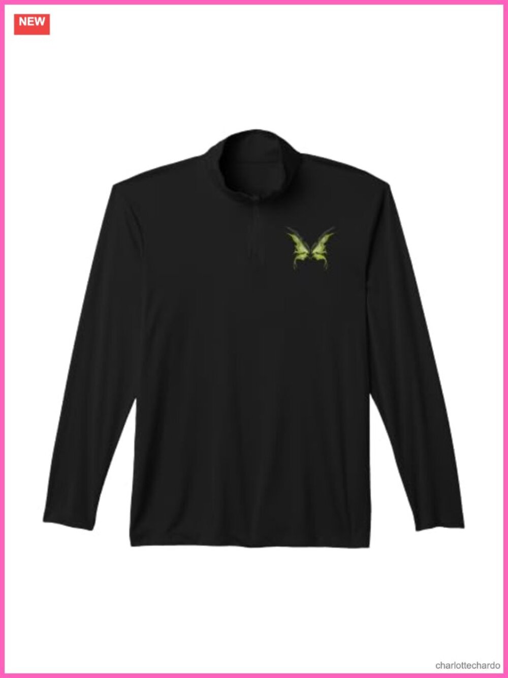 Fairy Wings Performance Quarter-Zip Top UPF 50 Moisture Wicking Athletic